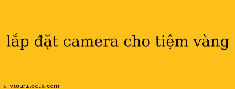 lắp đặt camera cho tiệm vàng
