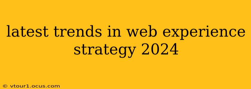 latest trends in web experience strategy 2024