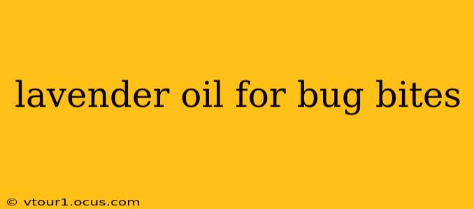 lavender oil for bug bites
