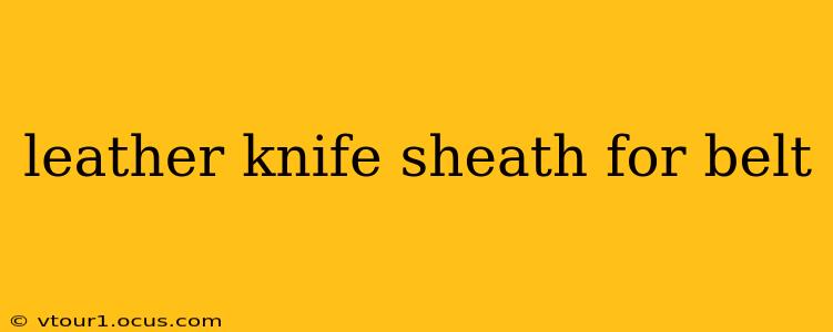 leather knife sheath for belt