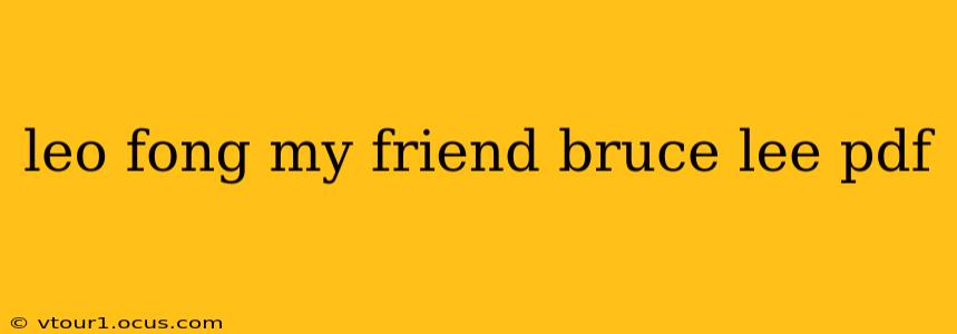 leo fong my friend bruce lee pdf