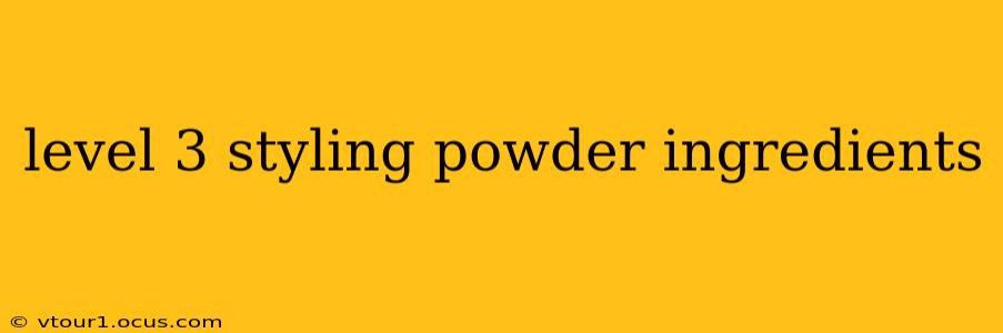 level 3 styling powder ingredients