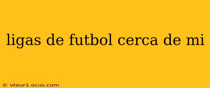 ligas de futbol cerca de mi