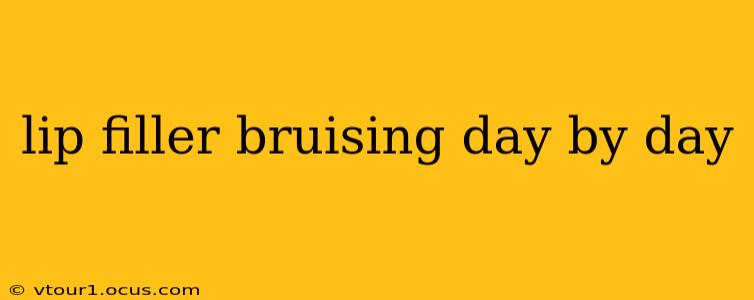 lip filler bruising day by day