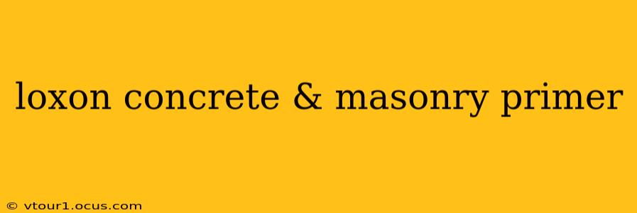 loxon concrete & masonry primer