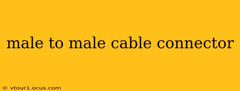 male to male cable connector