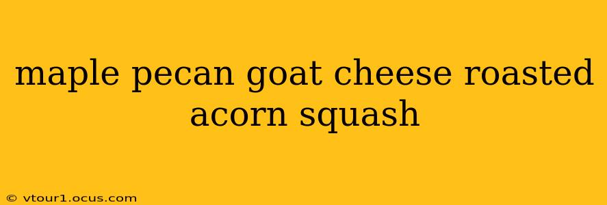 maple pecan goat cheese roasted acorn squash