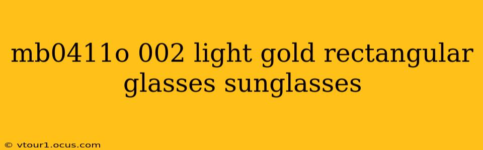 mb0411o 002 light gold rectangular glasses sunglasses