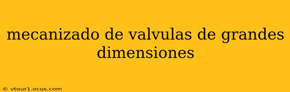 mecanizado de valvulas de grandes dimensiones