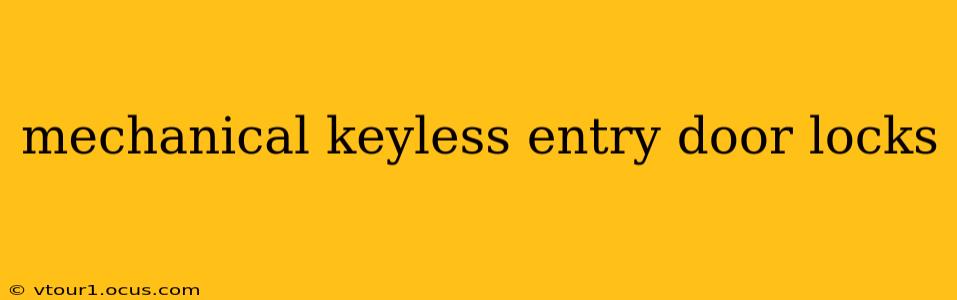 mechanical keyless entry door locks
