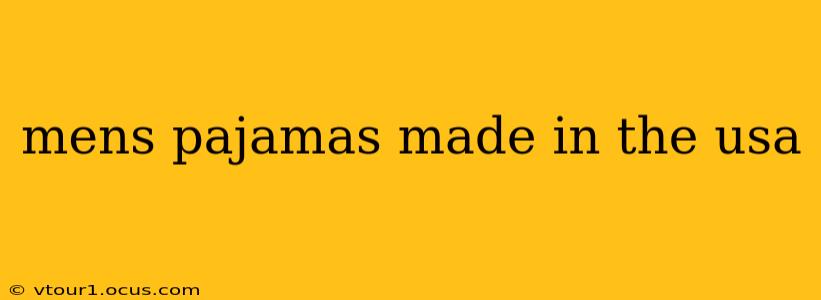 mens pajamas made in the usa