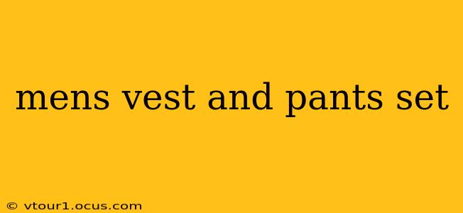 mens vest and pants set