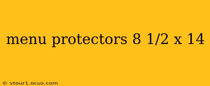menu protectors 8 1/2 x 14