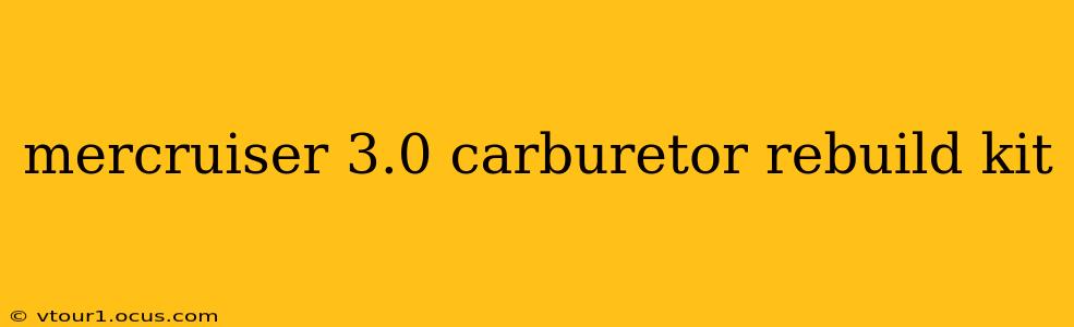 mercruiser 3.0 carburetor rebuild kit