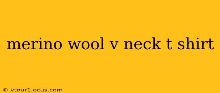 merino wool v neck t shirt