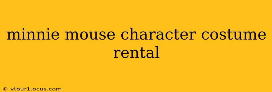 minnie mouse character costume rental