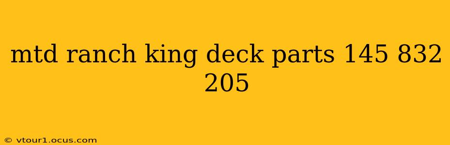 mtd ranch king deck parts 145 832 205
