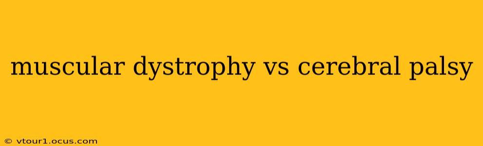 muscular dystrophy vs cerebral palsy