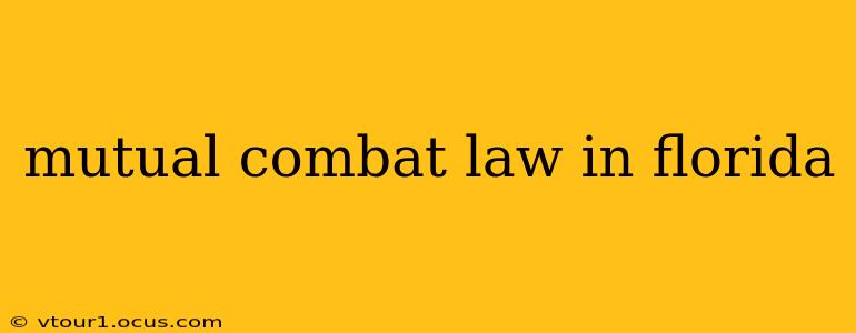 mutual combat law in florida