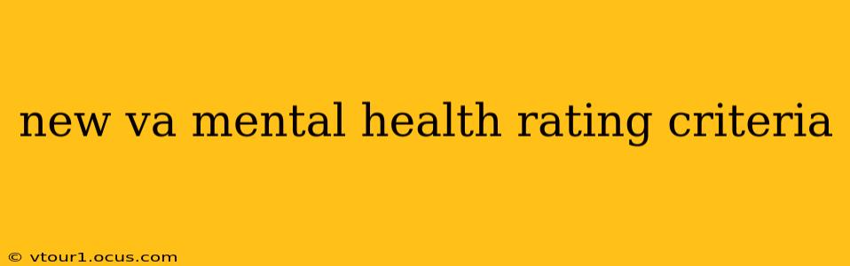 new va mental health rating criteria