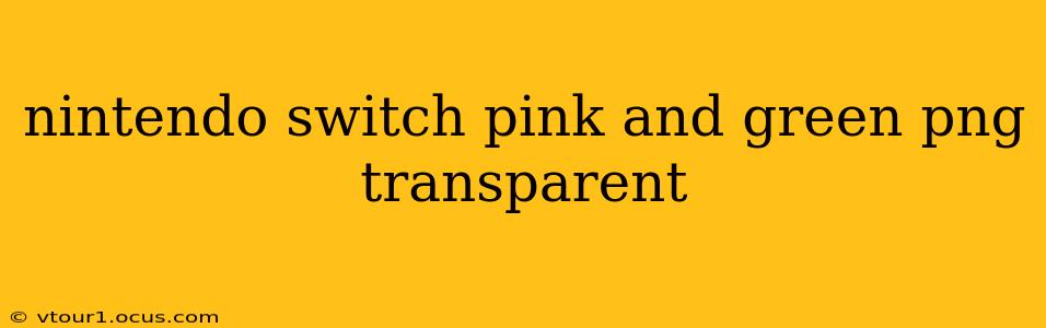nintendo switch pink and green png transparent
