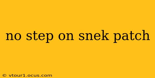 no step on snek patch