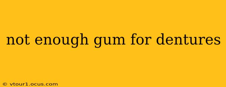 not enough gum for dentures