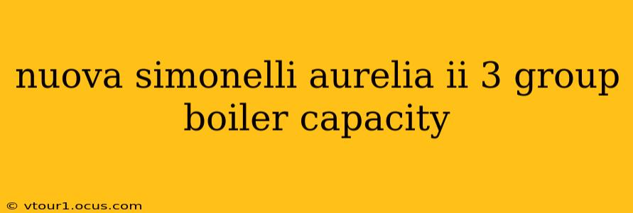 nuova simonelli aurelia ii 3 group boiler capacity