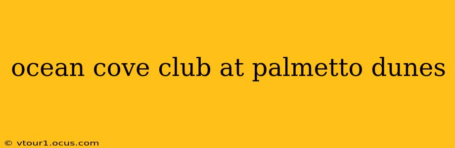 ocean cove club at palmetto dunes