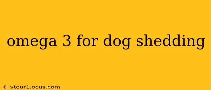 omega 3 for dog shedding