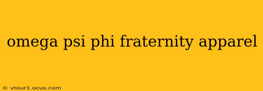 omega psi phi fraternity apparel