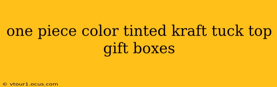 one piece color tinted kraft tuck top gift boxes
