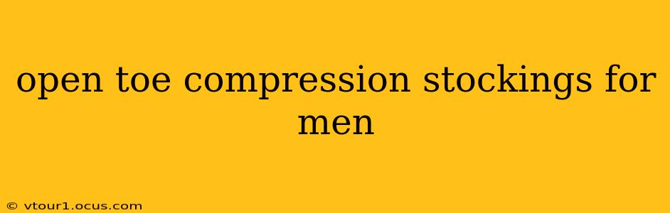 open toe compression stockings for men