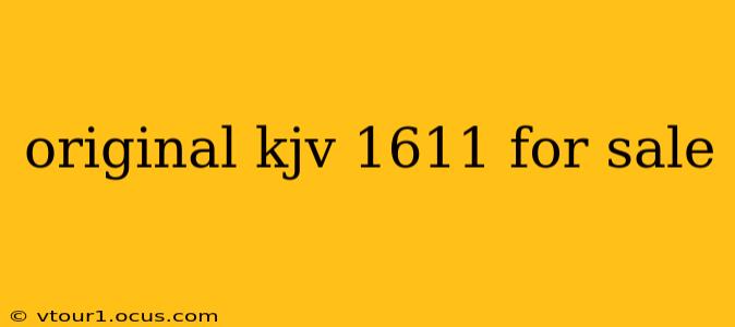 original kjv 1611 for sale