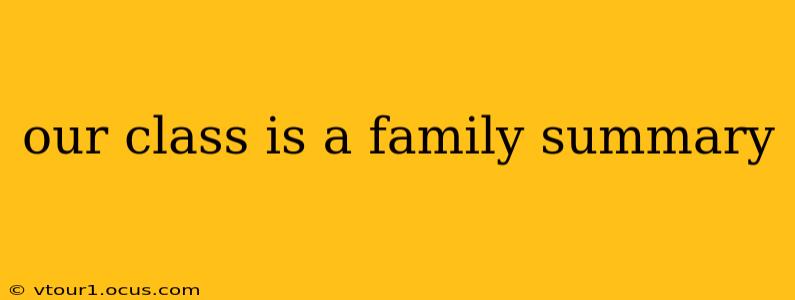 our class is a family summary
