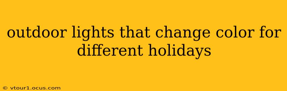 outdoor lights that change color for different holidays