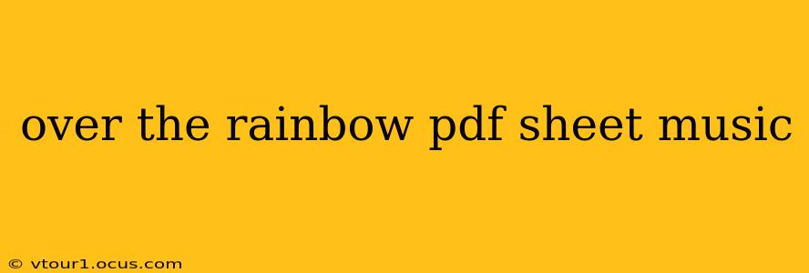 over the rainbow pdf sheet music