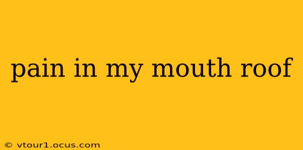 pain in my mouth roof