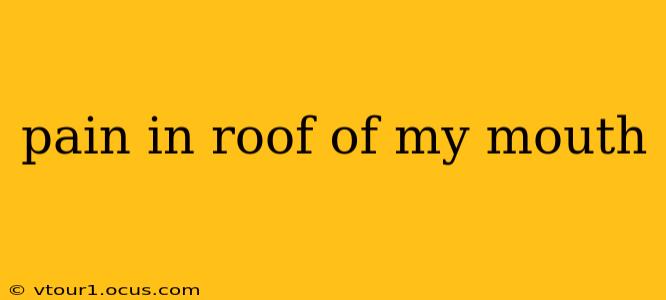 pain in roof of my mouth