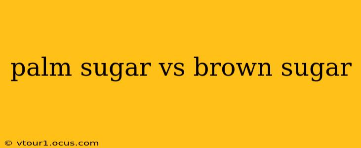 palm sugar vs brown sugar
