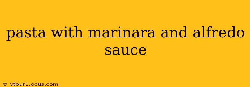 pasta with marinara and alfredo sauce