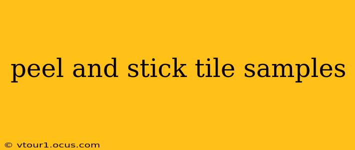peel and stick tile samples