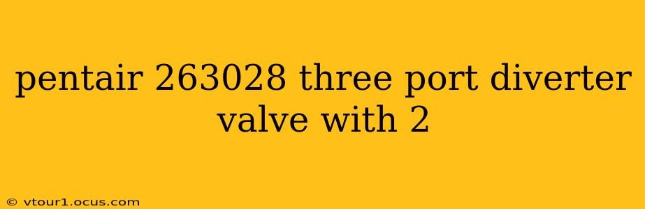 pentair 263028 three port diverter valve with 2