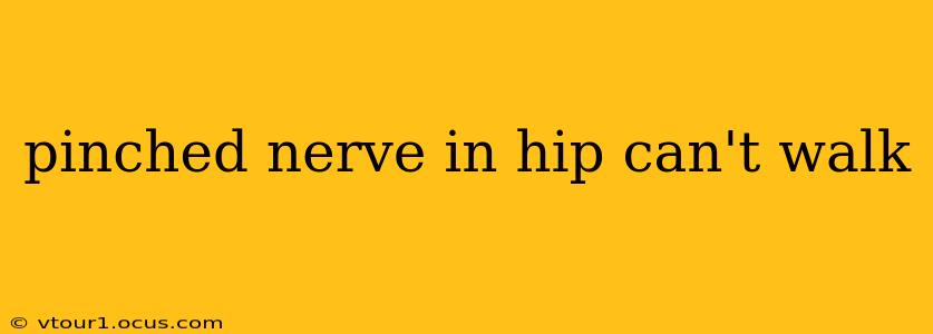 pinched nerve in hip can't walk