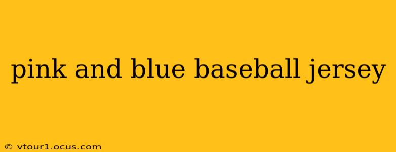 pink and blue baseball jersey