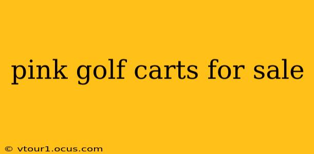 pink golf carts for sale