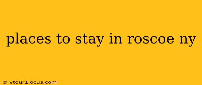 places to stay in roscoe ny