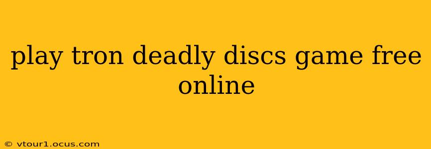 play tron deadly discs game free online