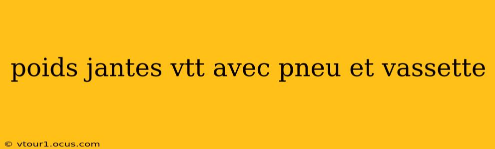 poids jantes vtt avec pneu et vassette