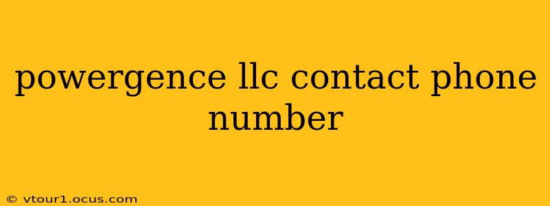 powergence llc contact phone number